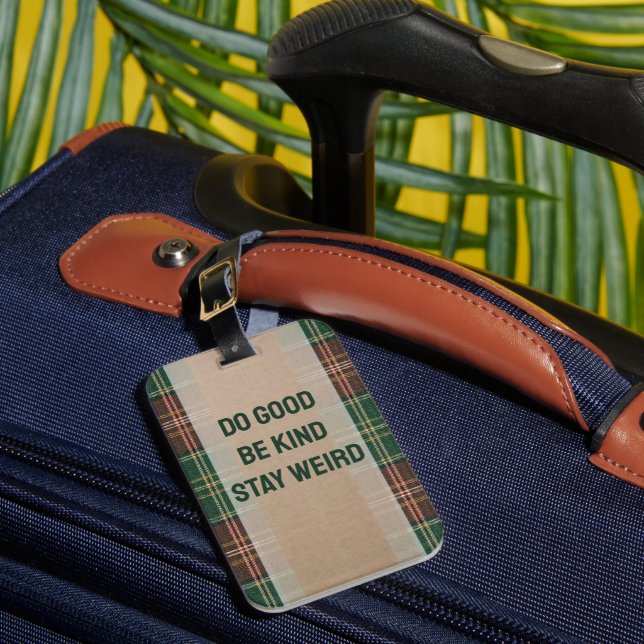 Étiquette À Bagage Plaid Automnal Rustique (Insitu Rectoal 1)