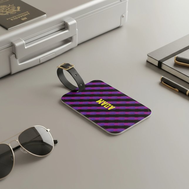 Étiquette À Bagage Plaid Cyber (Créateur téléchargé)