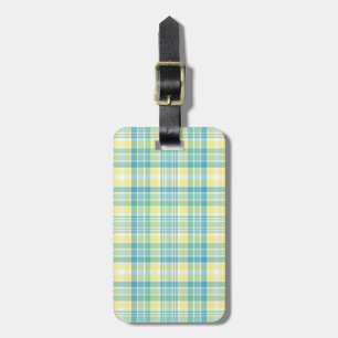 Étiquette À Bagage Plaid en pastel