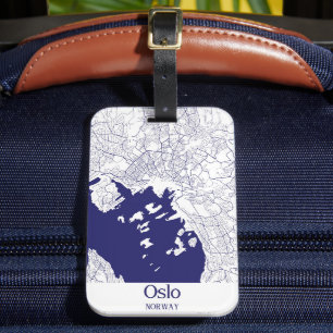 Étiquette À Bagage Plan de la ville d'Oslo