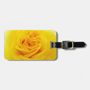 Étiquette À Bagage Plan rapproché de fleur de rose jaune