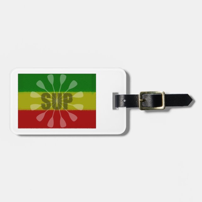 Étiquette À Bagage Planche à paddle, Twirl de pagaie (Devant horizontal)