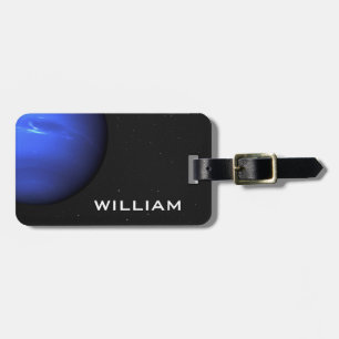 Étiquette À Bagage Planet Neptune Solar System Espace noir avec étoil