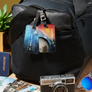 Étiquette À Bagage Planète Pluto Solaire Système Espace Galaxy Bleu