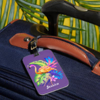 Plantes tropicaux et Flamant rose violet Personnal
