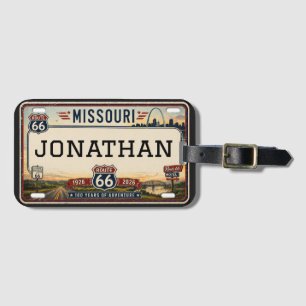 Étiquette À Bagage Plaque d'immatriculation personnalisée Missouri Ro