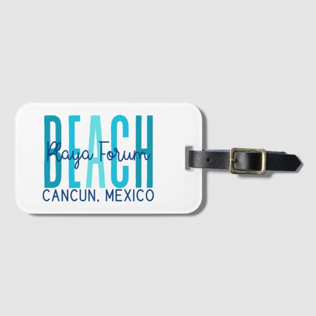 Étiquette À Bagage Playa Forum Plage Cancun Mexique (Océan) (Devant Horizontal)