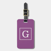 Plum Purple White Framed