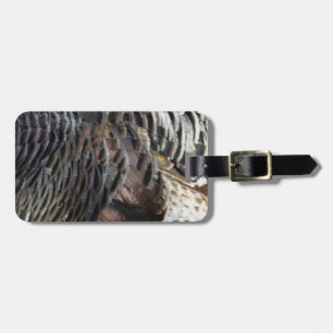 Étiquette À Bagage Plumes de Dindon Sauvage I Design Abstrait de la N