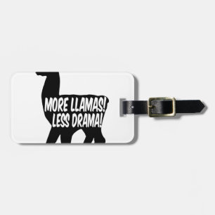 Étiquette À Bagage Plus de lamas moins de drame