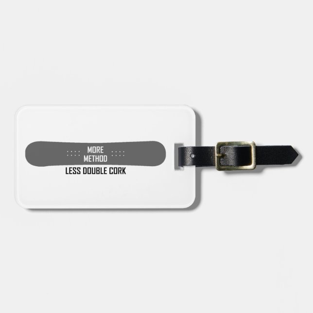 Étiquette À Bagage Plus de méthode Moins de double liège (Devant horizontal)