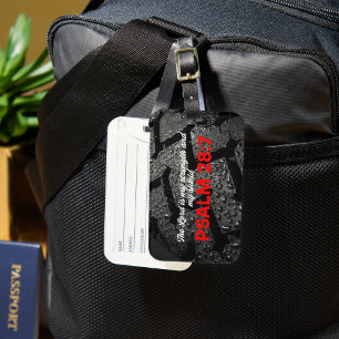 Étiquette À Bagage Pneu De Pneu De Moto Avec Psaume 28:7 Verse De La 