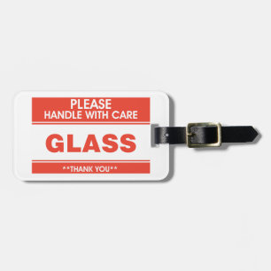 Étiquette À Bagage Poignée en Verre Fragile à Manipuler avec Soin Ave