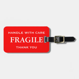 Étiquette À Bagage Poignée fragile rouge blanc à manipuler avec soin