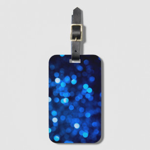 Étiquette À Bagage Points lumineux bleus Abstraits