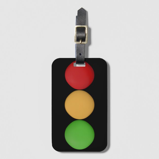 Étiquette À Bagage Points rouges jaunes verts (Devant Vertical)