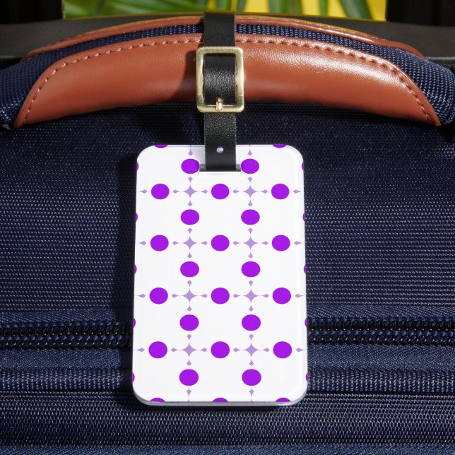 Étiquette À Bagage Points violets, Motif à pois, Points, Pointillé (Insitu Rectoal 2)