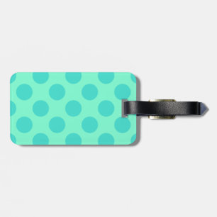 Étiquette À Bagage Pois aquamarins et turquoise