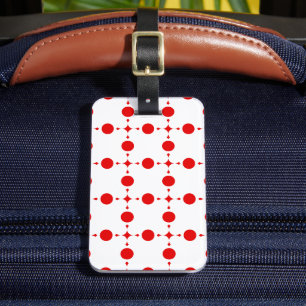 Étiquette À Bagage Pois rouges, Motif à points polka, points, pointil