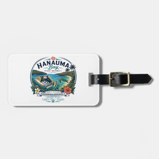 Étiquette À Bagage Poisson d'État d'Hawaii (Devant horizontal)