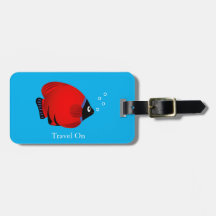 Poisson rouge avec texte personnalisé