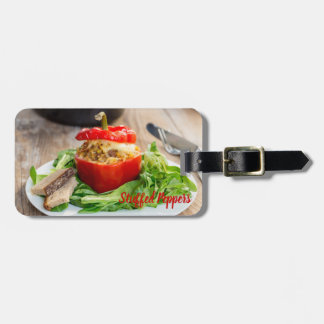 Étiquette À Bagage Poivrons farcis au four avec sauce à la viande et 