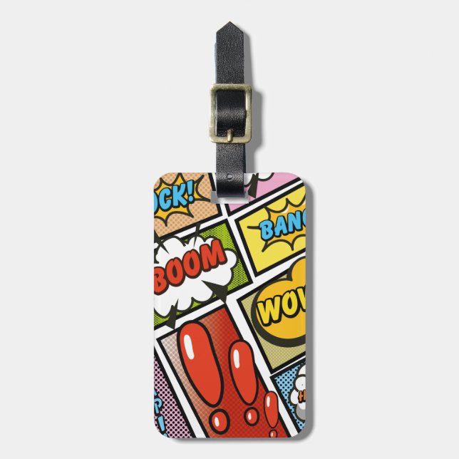 Étiquette À Bagage Polices de bande dessinée ! (Devant Vertical)