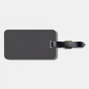 Étiquette À Bagage Polymère noir et gris de fibre de carbone