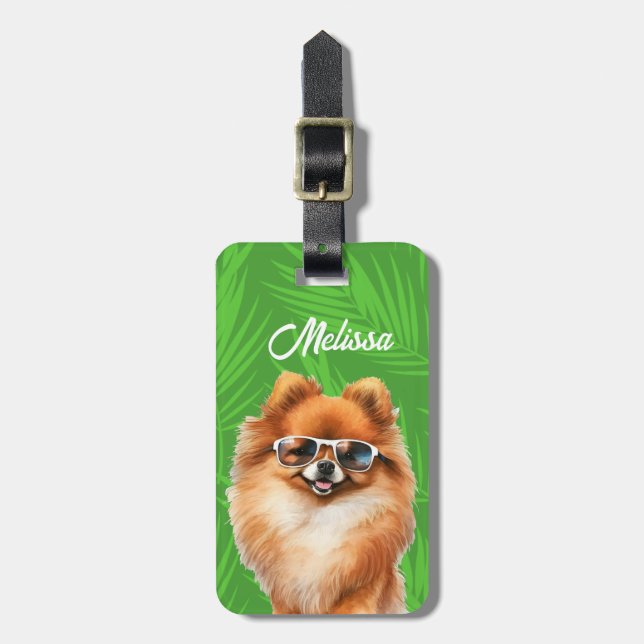 Étiquette À Bagage Pomeranian Luggage Tags (Devant Vertical)
