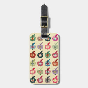 Étiquette À Bagage Pommes mignonnes dans le rétro style