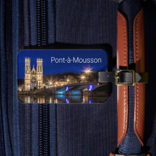 Étiquette À Bagage Pont a Mousson Panorama avec Moselle Souvenir