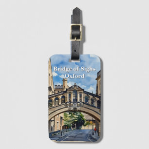Étiquette À Bagage Pont des Soupirs à Oxford Watercolor Peinture
