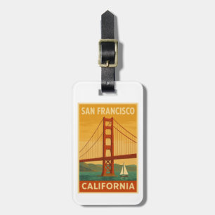 Étiquette À Bagage Pont Golden Gate Rétro – San Francisco
