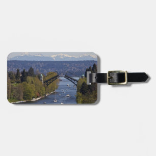 Étiquette À Bagage Pont Montlake et montagnes Cascade