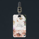 Étiquette À Bagage Pony floral acrylique moody élégant personnalisé<br><div class="desc">Moody Pony floral acrylique et rose élégant design chic et élégant.</div>