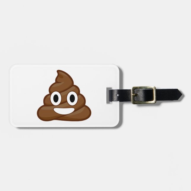 Étiquette À Bagage poop emoji (Devant horizontal)