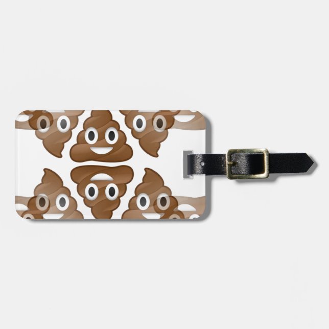 Étiquette À Bagage poop emojis (Devant horizontal)