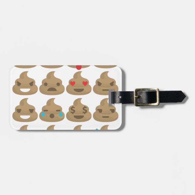 Étiquette À Bagage poop emojis (Devant horizontal)