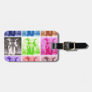 Étiquette À Bagage Pop Art Elephants