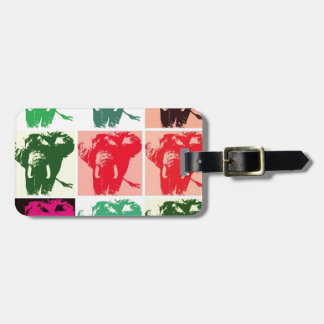 Étiquette À Bagage Pop Art Elephants