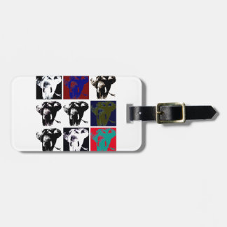 Étiquette À Bagage Pop Art Elephants