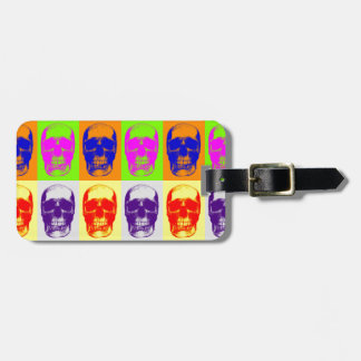 Étiquette À Bagage Pop Art Skull