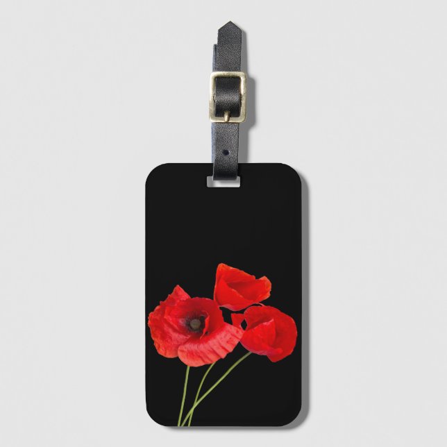 Étiquette À Bagage Poppies (Devant Vertical)