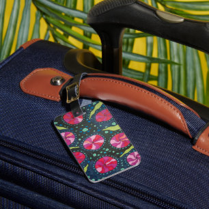 Étiquette À Bagage Pops cosmiques roses et bleues