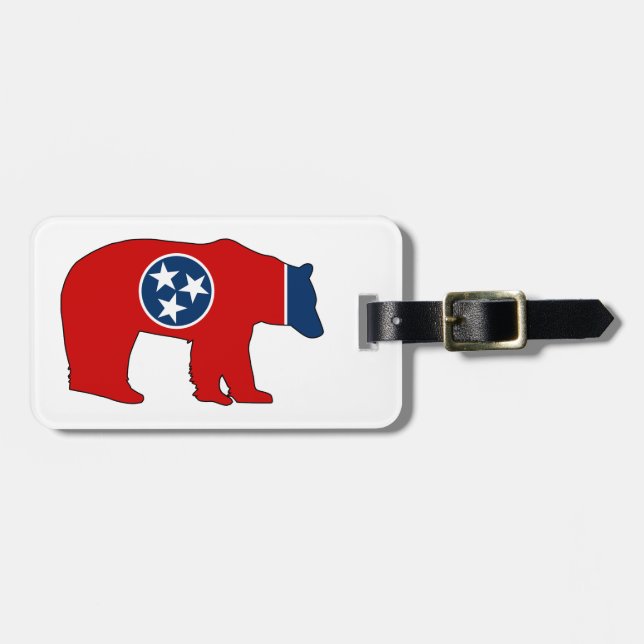Étiquette À Bagage Porte-drapeau du Tennessee (Devant horizontal)