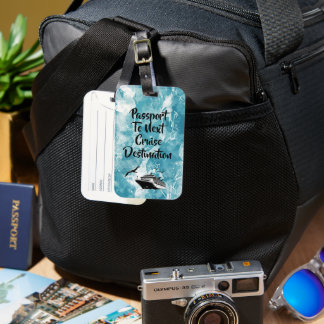 Étiquette À Bagage Porte-passeport pour destination de croisière