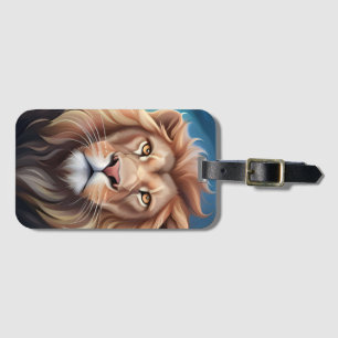 Étiquette À Bagage Portrait Art numérique Lion-56556