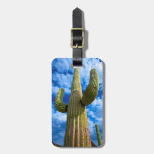 Étiquette À Bagage Portrait de cactus Saguaro, Arizona