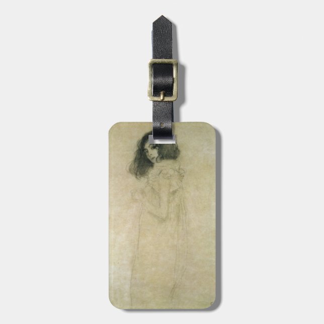 Étiquette À Bagage Portrait d'une jeune femme, 1896-97 (Devant Vertical)