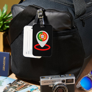 Étiquette À Bagage Portugal Flag Map Pin Travel Souvenir Sticker